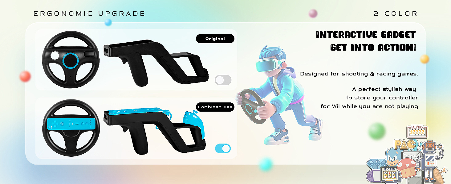 designed for shooting and racing games