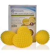 Lemon Scented Dryer Balls - A Natural and Better Alternative to Fabric Softener. Reduce Drying Ti...