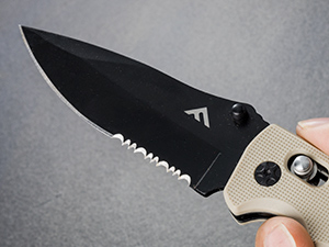 FLISSA Folding Pocket Knife with Glass Breaker and Seatbelt Cutter