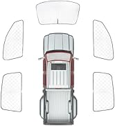 XCBYT Car Window Shades, 5 Pack Car Window Covers for 2019-2023 Dodge RAM 1500 Car Curtains 6 Lay...