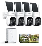firstrend Solar Security Cameras Wireless Outdoor, No Monthly Fee, Human Auto Tracking, Motion De...