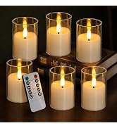 Tediselu Flickering Flameless Candles, 6 Pack LED Tea Lights Candles with Remote and Timer, 300+ ...