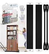 2 Set Large Furniture Sliders with Pull Strap,Appliance Moving Sliders,Heavy Duty Furniture Mover...