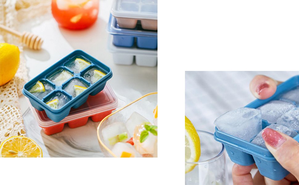 ice cube trays for freezer with lid