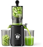 Newbulig Cold Press Juicer Machines, Masticating Juicer with High Juice Yield, Reverse Function, ...