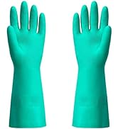 ThxToms Chemical Resistant Nitrile Gloves, Resist Household Acid, Alkali, Solvent and Oil, Latex ...