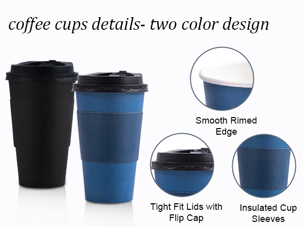 To Go Paper Cups, Hot & Cold Drinking Cups