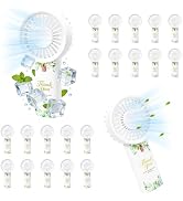 FUHSY Electric Fans for Wedding Green 20 Pcs Mini Handheld Guests Bulk Personal Portable Hand Fan...
