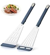 Silicone Fish Spatula Turner Set of 2,2-in-1 Heat Resistant Silicone Slotted Fish Spatulas for No...