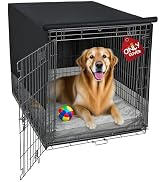 Explore Land Breathable Dog Crate Cover - 4 Sides Mesh Ventilation, Pet Kennel Cover, All Sides O...