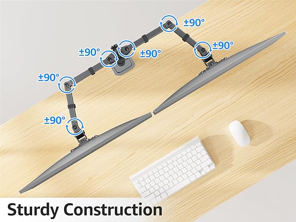 MOUNTUP dual monitor desk mount fully adjustable dual monitor arm for 2 LCD screens