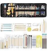 LINPHCEY 61Pcs Clay Sculpting Tools Set Perfect for Polymer Air Dry Modeling Clay Beginners & Pro...