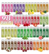 98 Pack Natural Lip Balm Bulk with Vitamin E and Coconut Oil - Moisturizing, Soothing, and Repair...