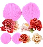 ZiXiang Peony Flower Veining Silicone Mold Peony Petal Fondant Veining Molds for Cake Decorating ...