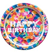 American Greetings Confetti Birthday Party Supplies, Dinner Plates (36-Count)