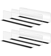 Baluue 6 Pack Shelf Dividers for Metal Shelves, Closet Shelf Divider with Magnetic Separator Orga...