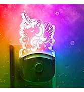 Plug in Night Light - Gift for Kids, LOHAS Cute Night Light with Dusk to Dawn, Color Changing LED...