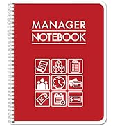 BookFactory Manager Notebook/Manager’s Log Book/Planner/Management Logbook - Wire-O, 100 Pages, 8...