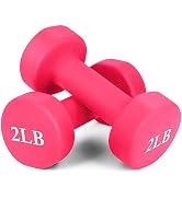 JBM Neoprene Dumbbell Pairs, 2-8lbs Hand Weight Set of 2 Non Slip Hexagonal Shape Dumbbell with E...