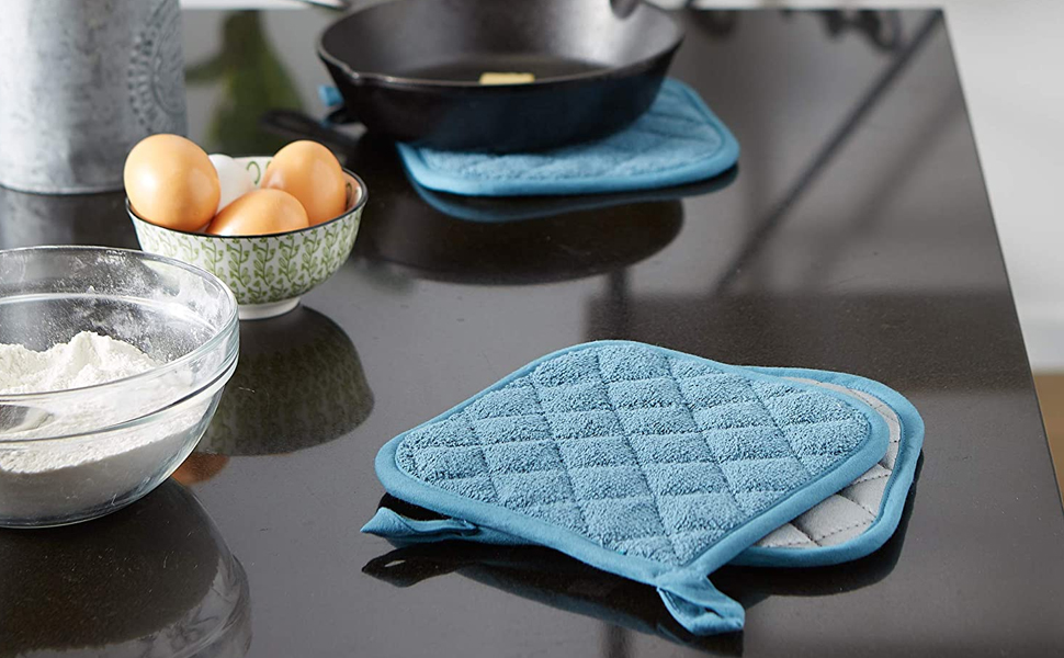 Blue Teal Trivet for Serving and Placing Hot Pots and Pans on to Protect the Table's Surface