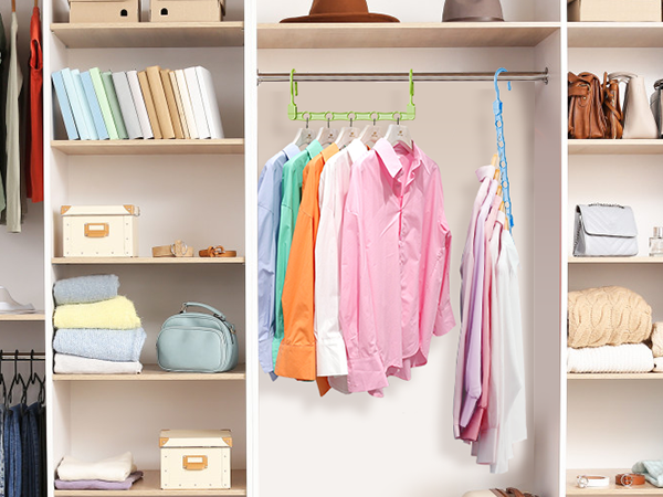 hangers space saving organizer saver clothes closet organization storage hanging
