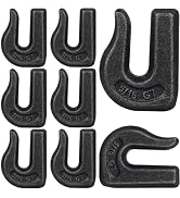 8Pcs Weld-On Chain Hook, 5/16 Inch Grade 70 Clevis Grab Hooks for Tractor Bucket, Heavy Duty Grab...
