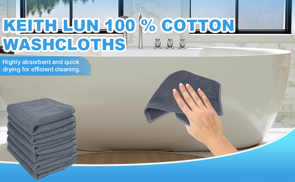 100% Cotton Wash Cloths