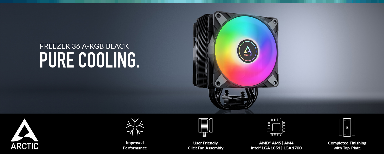 Freezer 36 A-RGB Black; Pure Cooling