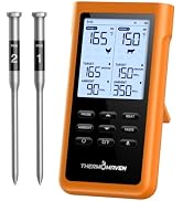 ThermoMaven Sub-1G Wireless Meat Thermometer, No App Needed, 2 Probes | 3000FT Long Range, Digita...