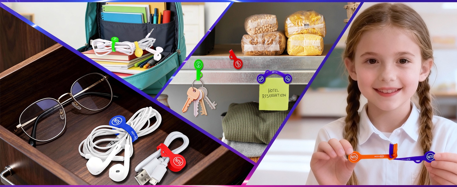 magnetic cable clips cord organizer