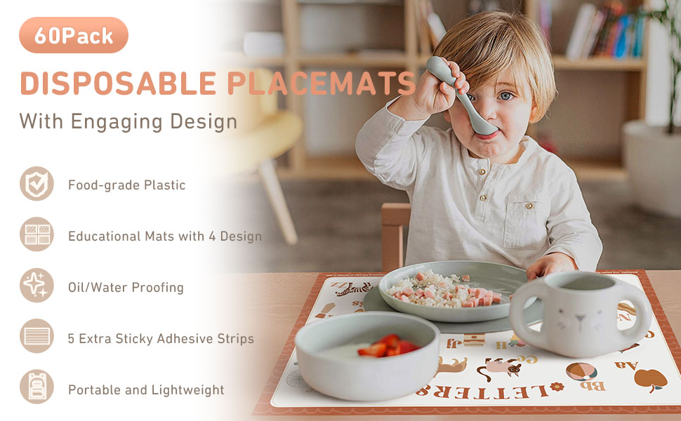 disposable placemats for baby