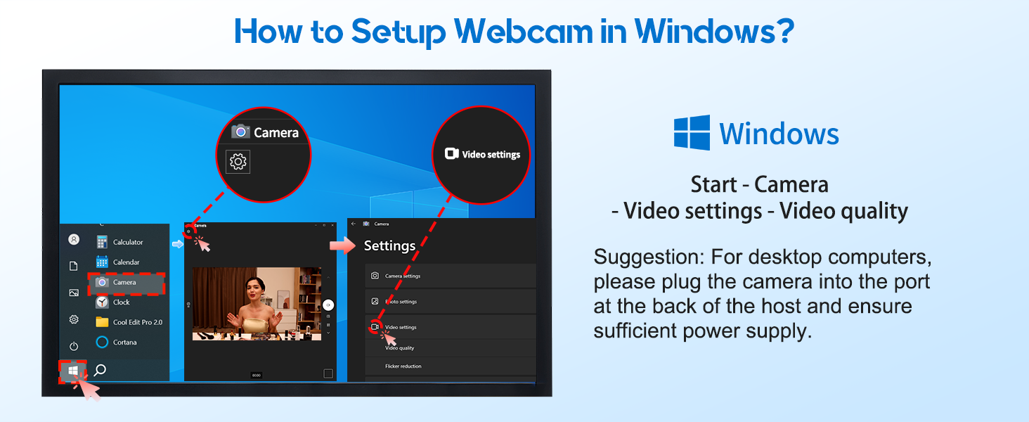 desktop facecam pc webcam 1080p 60fps webcam camera for streaming external camera for laptop web