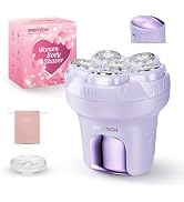 PRITECH Electric Razors for Women Legs, Easy-Clean Body Shaver, Wet & Dry Waterproof Bikini Trimm...
