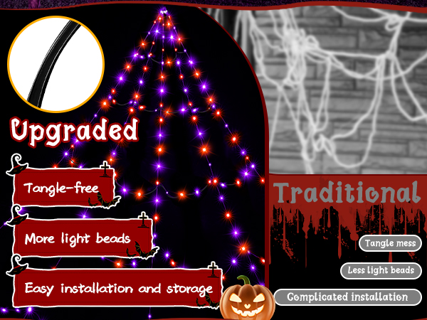 Purple and Orange Halloween Lights