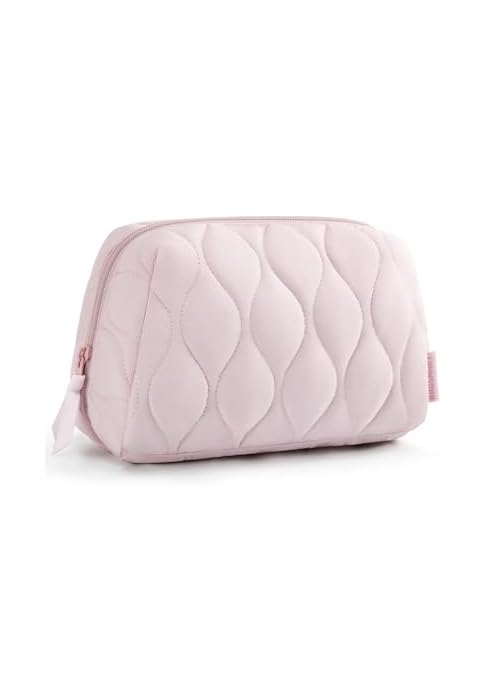 BAGSMART Makeup Bag, Travel Cosmetic Bag, Puffy Padded Make Up Bag for Women, Makeup Organizer Ca...