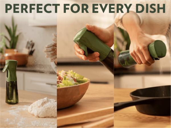 Green oil sprayer olive advocado vinegar portion control mister bbq grill healthy
