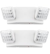 LIT-PaTH LED Emergency Lighting Fixtures with 2 LED Heads and Back Up Batteries- US Standard Exit...