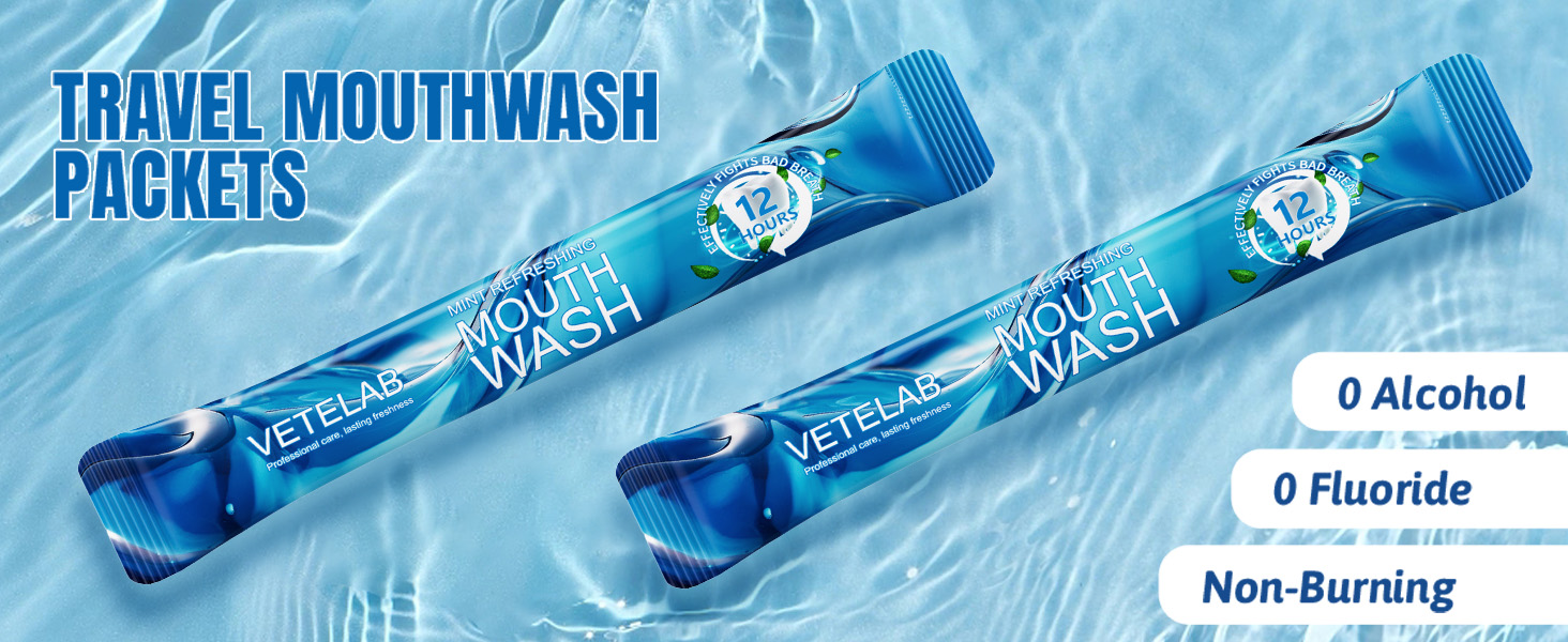 Travel mouthwash packet