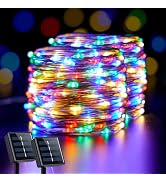 JMEXSUSS 2 Pack Solar Christmas Lights, Total 400 LED Solar Christmas Tree Lights Outdoor Waterpr...