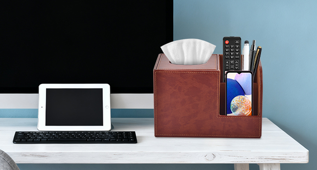 PU Leather Tissue Box Cover