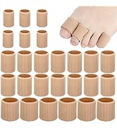 26 Pieces Toe Cushion Tube 0.98 Inches Toe Tubes Sleeves 3 Different Size Soft Gel Corn Pad Prote...
