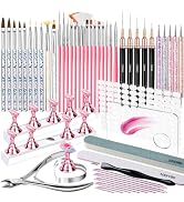 FANDAMEI Nail Art Tools, 49PCS Nail Design Tools, Nail Supplies, Nail Tools | All-In-One Nail Too...