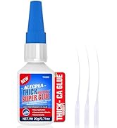 Premium Thick CA Glue - 20g Bottle, 2000 CPS Viscosity, 20-30 Sec Cure Time - Ideal for Carpentry...