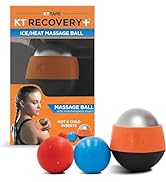 KT Health, Ice/Heat Therapeutic Massage Ball for Muscle Pain & Stress Relief, Black/Orange