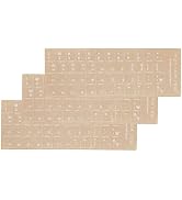 3 PCS/Pack Universal Korean Matte Keyboard Alphabet Stickers, Transparent Background and White Le...