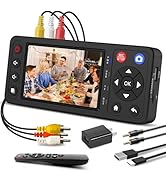 VHS to Digital Converter with 4" HD Screen, VCR to Digital Converter, Convert to MP4 Compatible w...