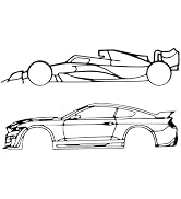 ZHUOAOO 17.7-Inch Metal Car Wall Art - Racing Silhouette Car Decor for Room, Man Cave & Garage, A...