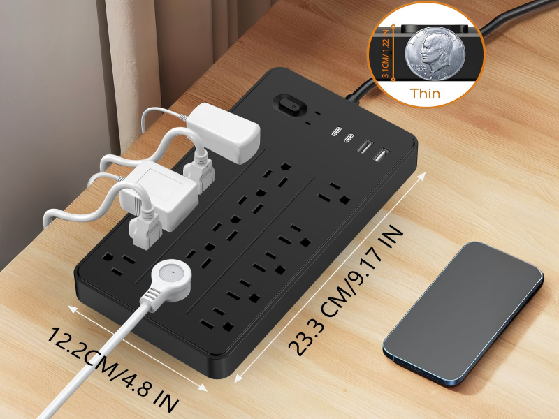 extension cord with multiple outlets surge protector power strip protection multi outlet