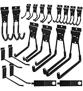 klasit Slatwall Hooks Black 20Pack Firmly and Durable Slatwall Accessories,Perfect for Organizing...