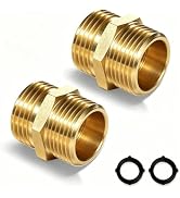 Caravista Garden Hose Adapter - Solid Brass Hose Fittings Connectors - 3/4 Inch Double Male Fauce...